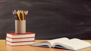 Pencils and books