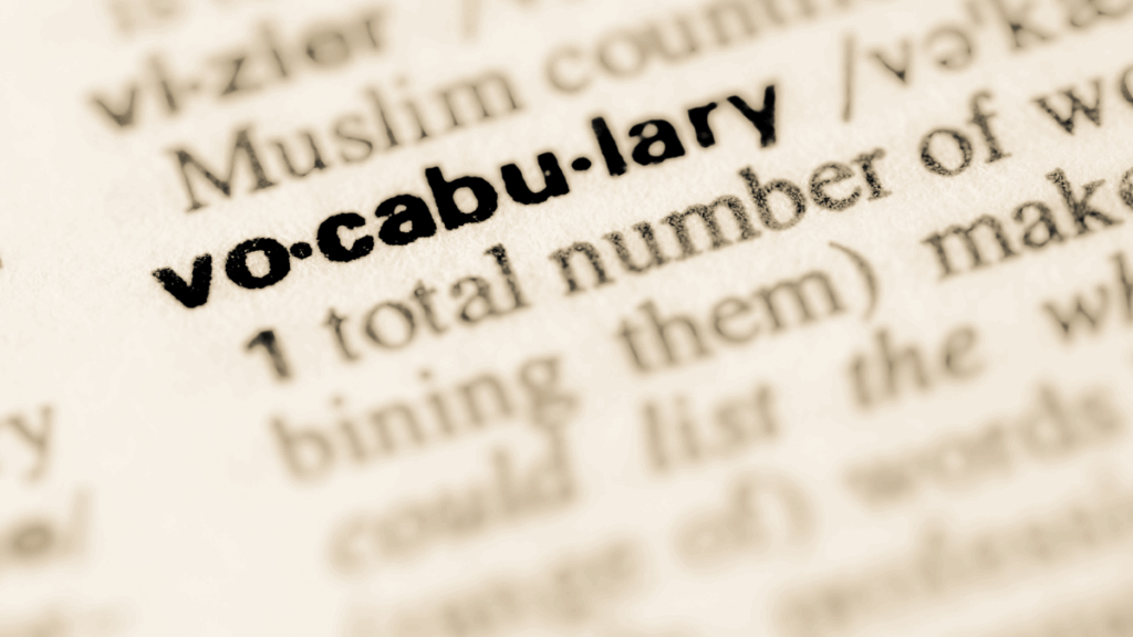 Vocabulary in Dictionary